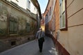 Alecu Russo Street in Brasov Royalty Free Stock Photo