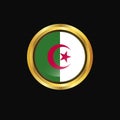 Alegeria flag Golden button Royalty Free Stock Photo