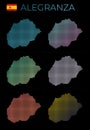Alegranza dotted map set. Royalty Free Stock Photo