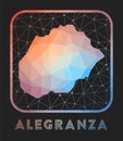 Alegranza map design. Royalty Free Stock Photo