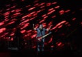 Alejandro Sanz on stage during her concert tour