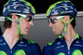 Alejandro Valverde and Jesus Herrada. Royalty Free Stock Photo