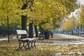 Aleje Ujazdowskie street at the Lazienki Park in Warsaw Royalty Free Stock Photo