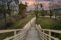 Buildings and infrastructure of the old railway station in AleksandrÃ³w Kujawski, Poland. Royalty Free Stock Photo