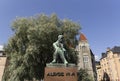 Aleksis Kivi writter monument statue on sunny day Royalty Free Stock Photo