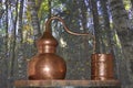 Alembic Copper. A distillation apparatus used for the production of alcohol, essential oils and moonshine.