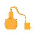 Alembic flat design. The chemical process is a sample.