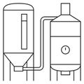 Alembic still icon. Distillery process. Beverage production