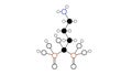 alendronic acid molecule, structural chemical formula, ball-and-stick model, isolated image bone resorption inhibitors