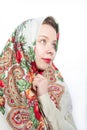 Alenka Russian beautiful woman in kerchief