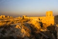 Aleppo citadel at sunset. Aleppo, northern Syria. Aleppo Castle in Syria, Before the war 4. December 2010. Royalty Free Stock Photo