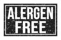 ALERGEN FREE, words on black rectangle stamp sign Royalty Free Stock Photo