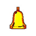 alert bell game pixel art vector illustration Royalty Free Stock Photo