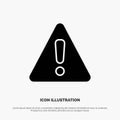 Alert, Danger, Warning, Sign solid Glyph Icon vector Royalty Free Stock Photo