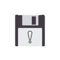 Alert disk drive floppy save storage icon Royalty Free Stock Photo