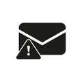 Alert Email icon. Vector illustration. EPS 10.