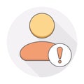 Alert error exclamation user icon