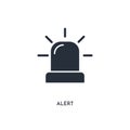 Alert icon. simple element illustration. isolated trendy filled alert icon on white background. can be used for web, mobile, ui Royalty Free Stock Photo