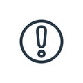 alert icon vector from basic ui concept. Thin line illustration of alert editable stroke. alert linear sign for use on web and