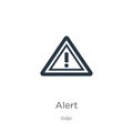 Alert icon vector. Trendy flat alert icon from gdpr collection isolated on white background. Vector illustration can be used for Royalty Free Stock Photo