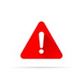 Alert icon on white background