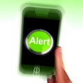 Alert Mobile Shows Alerting Notification Or Reminder