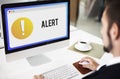 Alert Notification Exclamation Point Graphic Concept Royalty Free Stock Photo