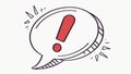 Alert speech bubble vector. Notification and warning icon for messages and alerts. vector design Generative AI