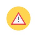 Alert vector flat colour icon Royalty Free Stock Photo