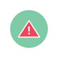 Alert vector flat colour icon Royalty Free Stock Photo