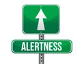 Alertness road sign illustration design Royalty Free Stock Photo