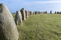 Ales stones, imposing megalithic monument in Skane, Sweden