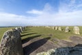 Ales stones, imposing megalithic monument in Skane, Sweden