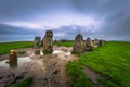 Ales Stones - October 22, 2017: The iron age Ales Stones in Skane, Sweden Royalty Free Stock Photo