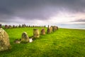Ales Stones - October 22, 2017: The iron age Ales Stones in Skane, Sweden Royalty Free Stock Photo