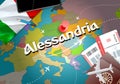 Alessandria city travel and tourism destination concept. Italy f