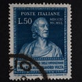 Alessandro Volta on an Italian stamp