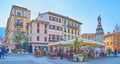 Alessandro Volta Square panorama, Como, Lombardy, Italy