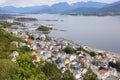 Alesund city aerial view