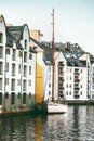 Alesund city houses in Norway