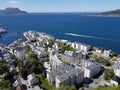 Alesund city in Norway - viewpiont on Aksla Fjellstua Royalty Free Stock Photo