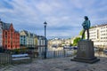 Alesund, Norway - June 28,2022: city view over river and colorful houses Royalty Free Stock Photo