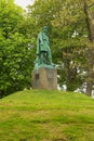 Rollon monument at the hill in the city of Alesund, Norway. Royalty Free Stock Photo