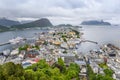 Alesund, Norway, wide angle view from Aksla mountain Royalty Free Stock Photo