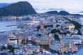 Alesund - the tourist city of Norway Royalty Free Stock Photo