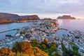 Alesund - the tourist city of Norway Royalty Free Stock Photo