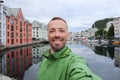 Alesund traveler selfie in Norway