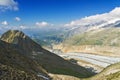 Aletsch glacier in Alps, summer in mountains Royalty Free Stock Photo