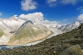 Aletsch glacier in Alps, summer in mountains Royalty Free Stock Photo