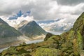 Aletsch glacier in Alps, summer in mountains Royalty Free Stock Photo